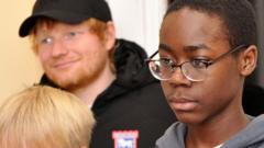 Ed Sheeran surprises singers at new Ipswich choir school