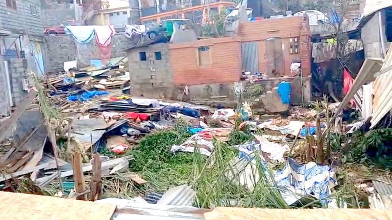 Cyclone Chido: Emmanuel Macron lands in cyclone-hit Mayotte