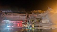 Busan airport: South Korea plane fire causes mass evacuation