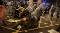 Protesters and police clash outside Peruvian Congress