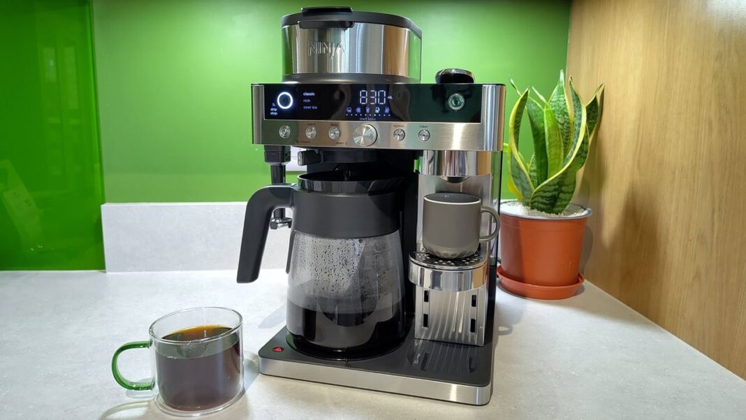 the-ninja-prestige-dualbrew-system-is-a-swiss-army-knife-of-a-coffee-machine,-making-drip-coffee-and-espresso-a-breeze