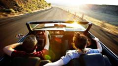 Is the convertible car heading into the sunset? is-the-convertible-car-heading-into-the-sunset?