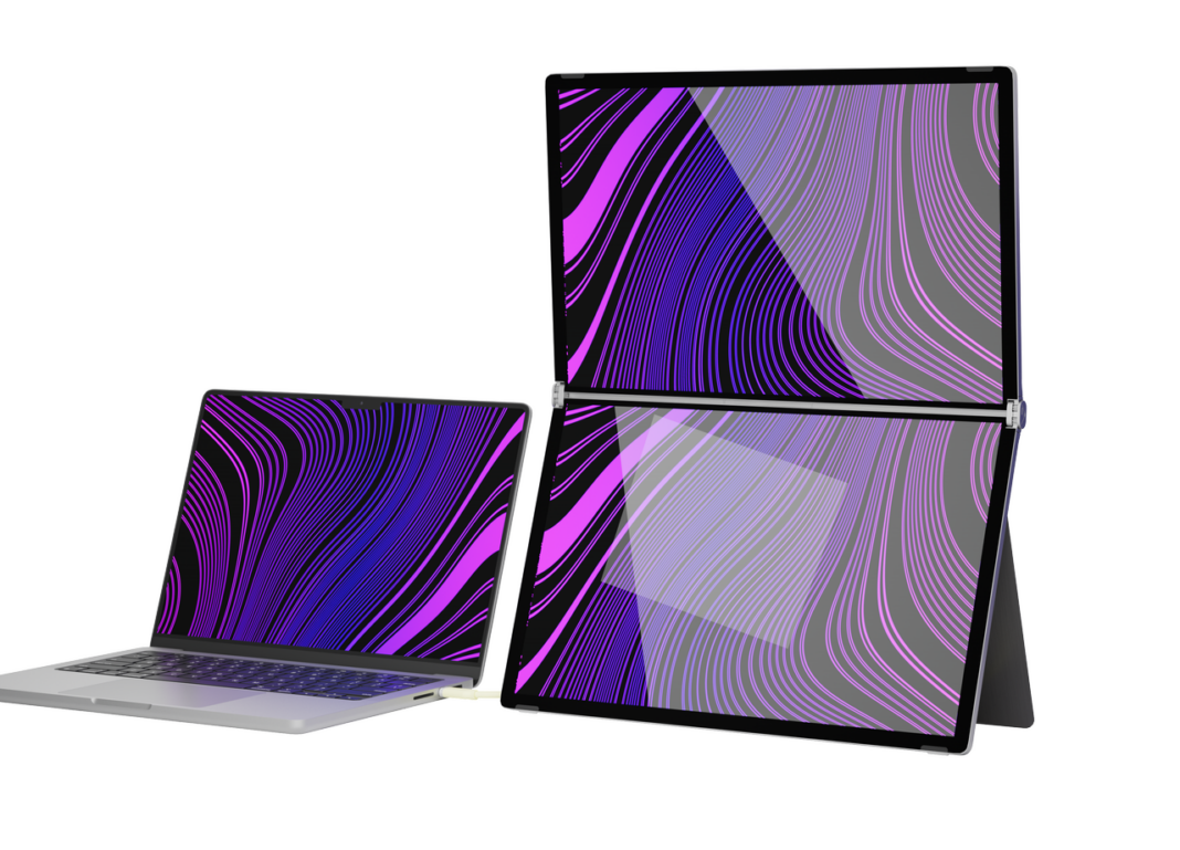 This dual-display monitor set addresses all your portable workstation needs this-dual-display-monitor-set-addresses-all-your-portable-workstation-needs