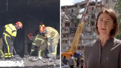 Ukraine: Russian attack leaves gaping hole in Kyiv building ukraine:-russian-attack-leaves-gaping-hole-in-kyiv-building