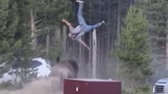 Bison rams elderly man in Yellowstone, flinging him into the sky bison-rams-elderly-man-in-yellowstone,-flinging-him-into-the-sky