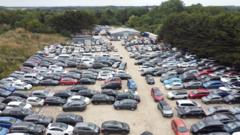 Unauthorised car park near Stansted Airport grows after notice unauthorised-car-park-near-stansted-airport-grows-after-notice